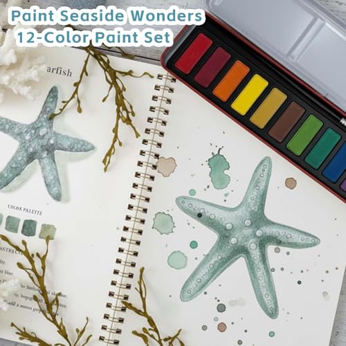 EVRSUWZ Watercolor Workbooks, Beginner Watercolor Painting Kit – Perfect for Gifting to Spark Creativity & Joy for Adults (Bouquet -Without Palette) - Image 4