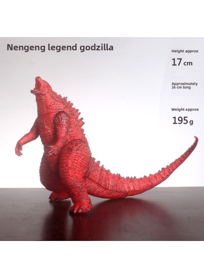 Soft Glue Godzilla King Of Monsters Legendary Breath Dinosaur Toy Model Children's Joint Movable Hand Ornaments-Color:Black Legend Godzilla 17cm High - Image 4