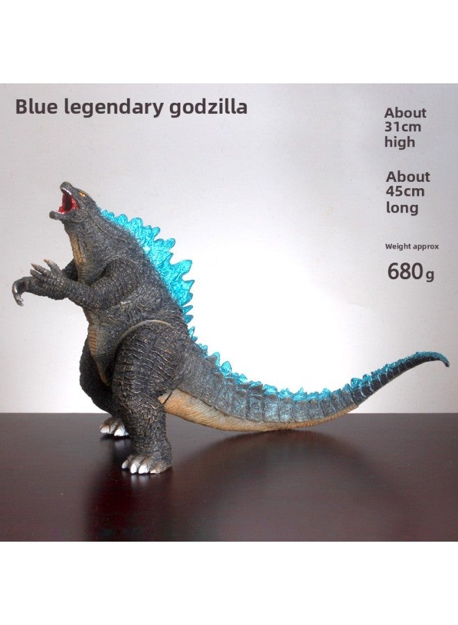 Soft Glue Godzilla King Of Monsters Legendary Breath Dinosaur Toy Model Children's Joint Movable Hand Ornaments-Color:Black Legend Godzilla 17cm High - Image 5