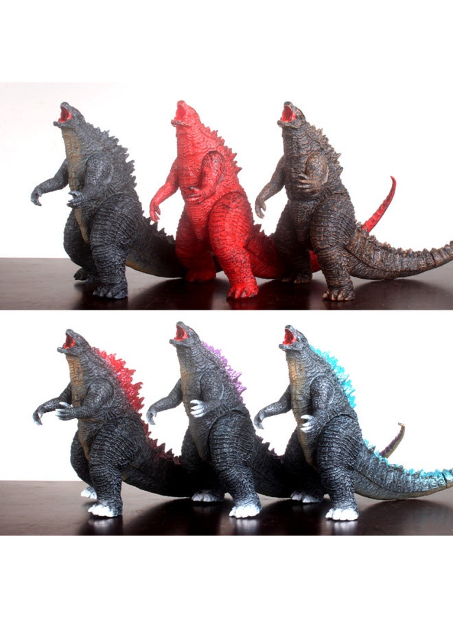Soft Glue Godzilla King Of Monsters Legendary Breath Dinosaur Toy Model Children's Joint Movable Hand Ornaments-Color:Black Legend Godzilla 17cm High - Image 2