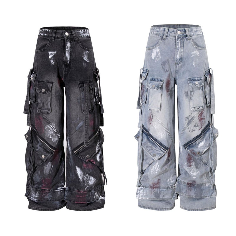 Summer Loose Basic Distressed High Street Jeans 2023 Street Style Girl Trendy American Straight Casual Pants - Image 4