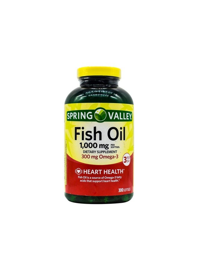 SPRING VALLEY وادي الربيع - زيت السمك 1000 ملغ، 300 كبسولة لينة - Image 1