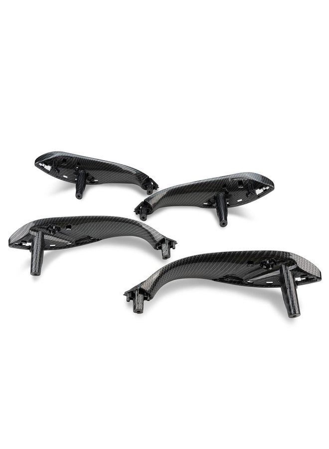 WEILEITE Front Interior Door Pull Handles Grab Bracket Trim Set Compatible with BMW 3 Series 4 Series 320,328,330,335,M3 2012-2018 and 428, 435,M4 2014-2017 Replace 51417279311(Carbon Fiber,4Pcs) - Image 1
