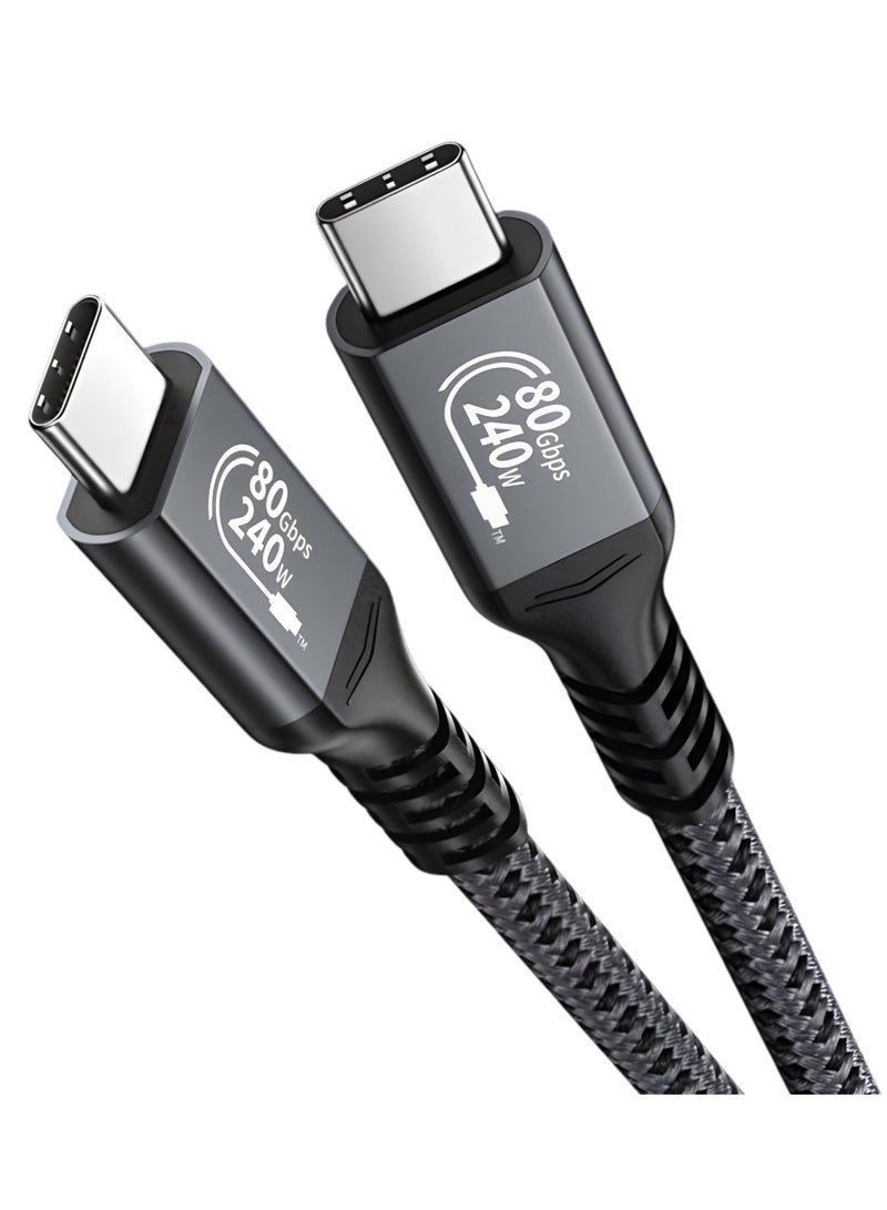 سيزمي ✦ CIZMI [معتمد من USB-IF] كابل USB4 Gen4 عالي الأداء بسرعة 80Gbps وقدرة 240W | شحن Power Delivery PD 3.1 EPR | Thunderbolt 5 | دقة 16K@60Hz و8K@120Hz و4K@480Hz | متوافق مع iPhone 17/16/15 وSamsung وغيرها | بطول 1 متر - Image 1