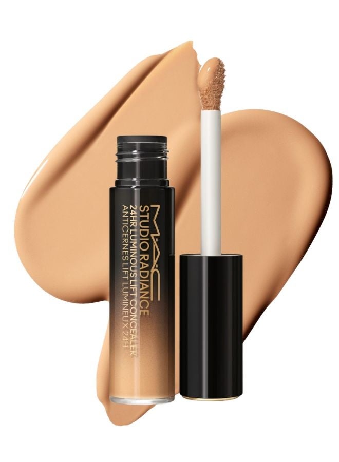 MAC Cosmetics Studio Radiance 24HR Luminous Lift Concealer NC20 – Serum-Infused Radiant Concealer with Medium Buildable Coverage for Light Skin with Golden Undertones 11ml - Image 1