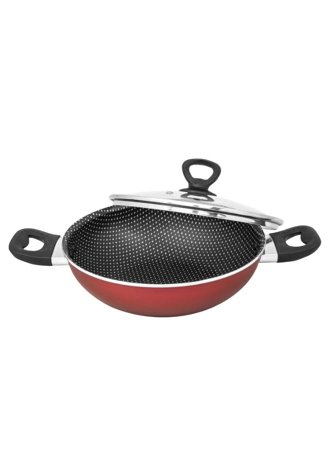 T-Fal Simply Chef 20 cm Kadhai with Glass Lid| Titanium Non-Stick Coating | Thermo Signal Technology | All Hob Compatible | Even Heat Distribution | 100% PFOA Safe | Metal Spatula Friendly - Image 1