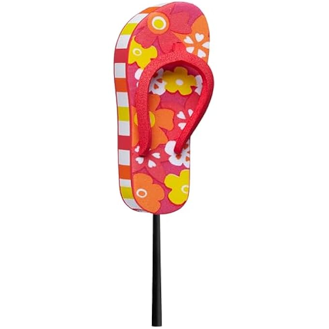 rayihni Beach Babe Flip Flop Sandal Car, Truck, SUV Antenna Topper Cute Auto Accessory (Hawaiian Red) - Image 2