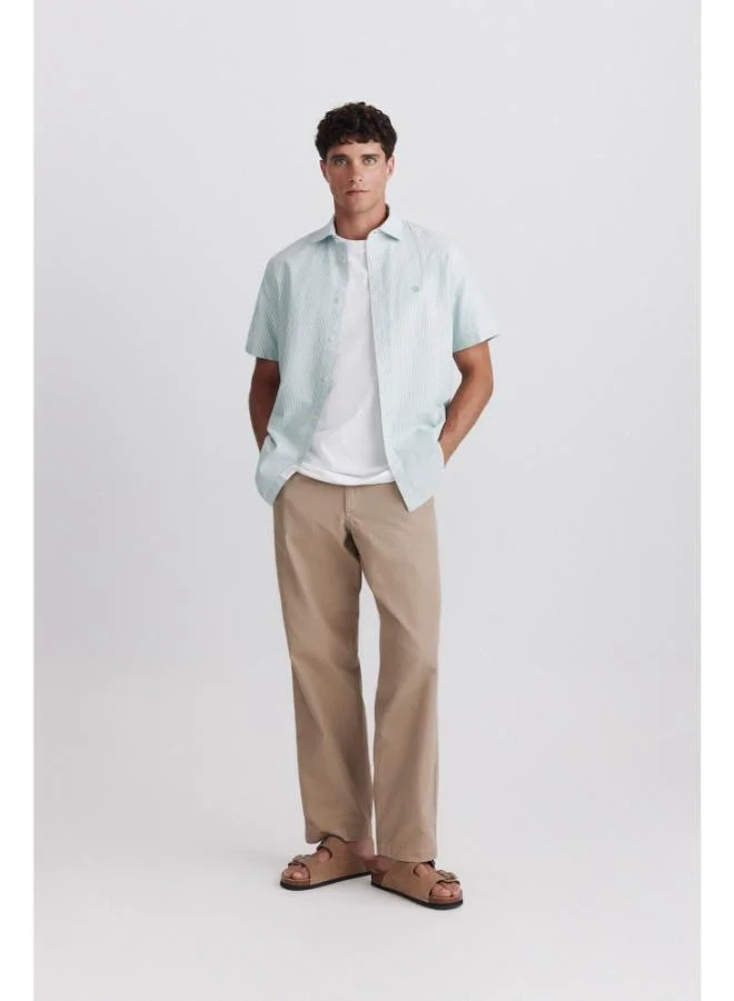 Springfield Striped oxford short sleeve shirt