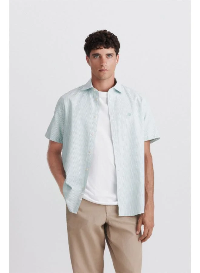 Springfield Striped oxford short sleeve shirt