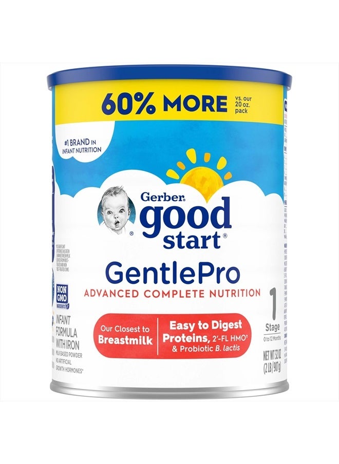 Gerber - Good Start Baby Formula Powder, GentlePro, Stage 1, Non GMO, 32 Ounce (Package May Vary) For 0 -12 Months - Image 1