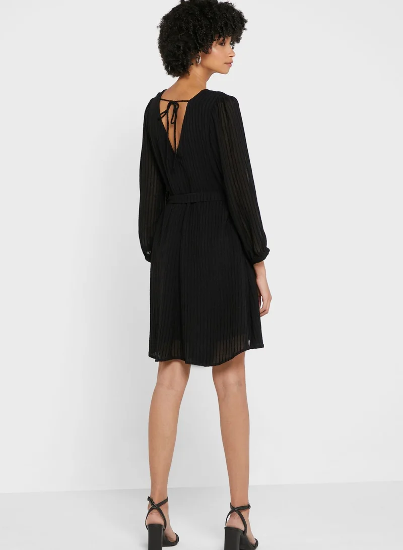 ONLY Back Tie Ribbed Dress