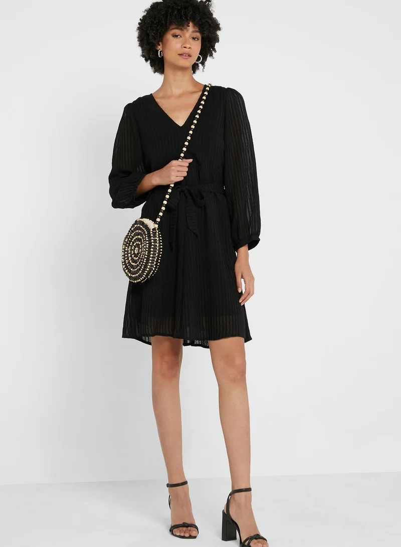 ONLY Back Tie Ribbed Dress
