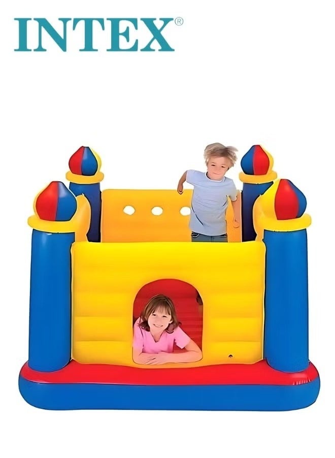 INTEX Jump-O-Lene Inflatable Castle Bouncer 176x176x135cm  - Image 1