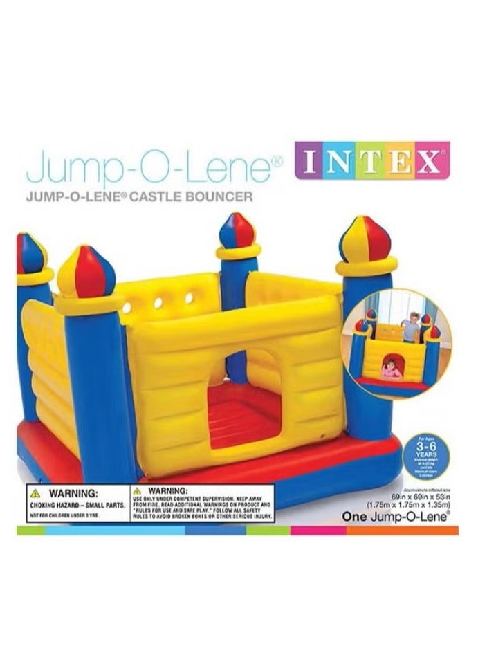 INTEX Jump-O-Lene Inflatable Castle Bouncer 176x176x135cm  - Image 2