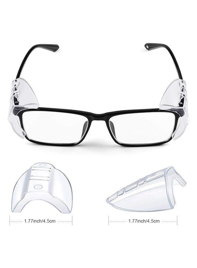 HY 4 Pairs Safety Glasses Side Shields for Prescription Glasses, Slip on Clear Eye Glasses, Fits Small to Large Eyeglasses - Image 2