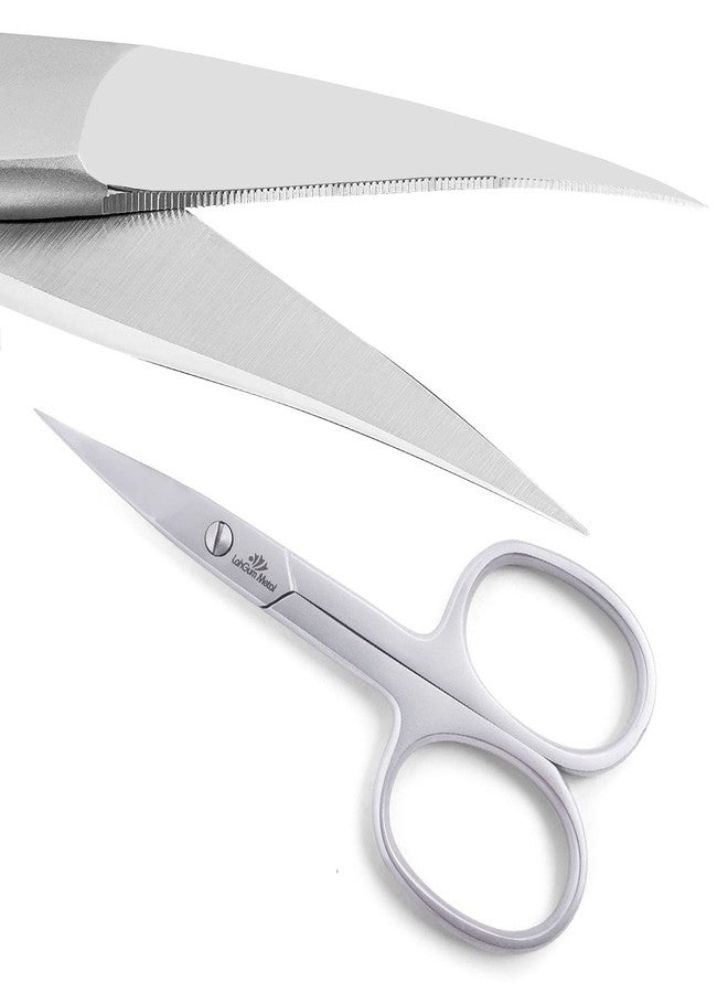 LahGum Metal Small Curved Nail Scissors For Nail Tips,small Eyebrow Scissors For Women & Men Facial Hair Scissors Womens, Professional Manicure Scissors For Nails Tips Acrylic, Eyelash Scissors For False Eyelashes - Image 1
