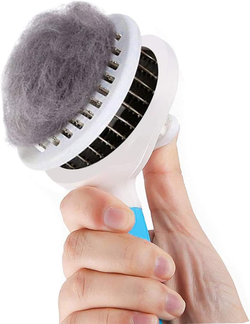SCIENISH Cat Grooming Brush, Self Cleaning Slicker Brushes for Dogs and Cats Pet Grooming Brush for Pet Massage-Self Cleaning, Assorted Colors - Image 1