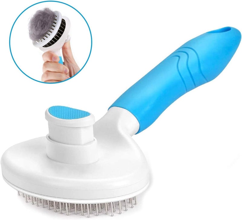 SCIENISH Cat Grooming Brush, Self Cleaning Slicker Brushes for Dogs and Cats Pet Grooming Brush for Pet Massage-Self Cleaning, Assorted Colors - Image 5