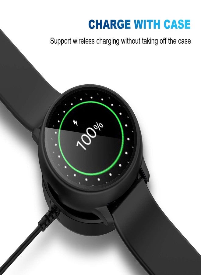 Tensea [2Pack] Tensea Compatible with Samsung Galaxy Watch Active 2 Screen Protector Case 44mm, Bumper Full Around Cover for Samsung Galaxy Watch Active 2 44 (Matte Black, 44mm) - Image 4