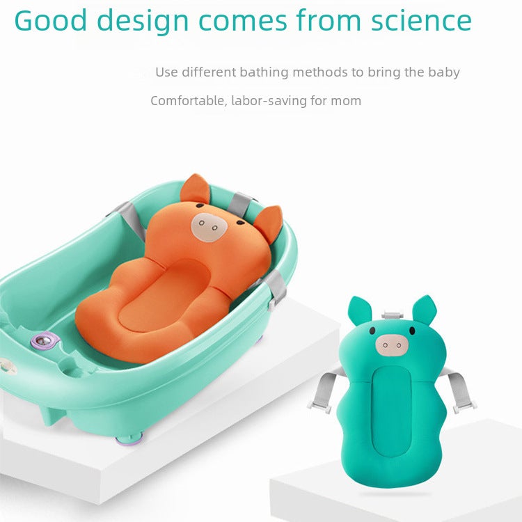 Baby Bath Mat Baby Bath Mat Suspension Bath Mat Baby Bath Mat Bath Bed Universal Factory Direct Sale(Light Blue Piglet) - Image 2