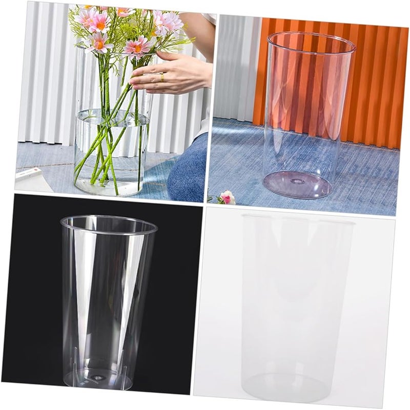 دلو زهرة كريستال شفاف وعاء دائري صغير لتزيين المنزل والمكتب والبستنة الداخلية - Image 4