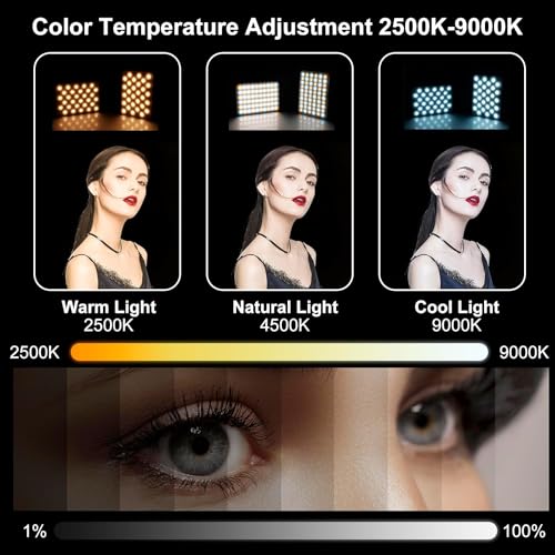 Adofys LED Portable Selfie Light Video Conference Lighting with Clip & Camera Tripod Adapter Rechargeable 2000mAh CRI 95+, 3 Light Modes for Phone iPhone Webcam Laptop Photo - Image 2