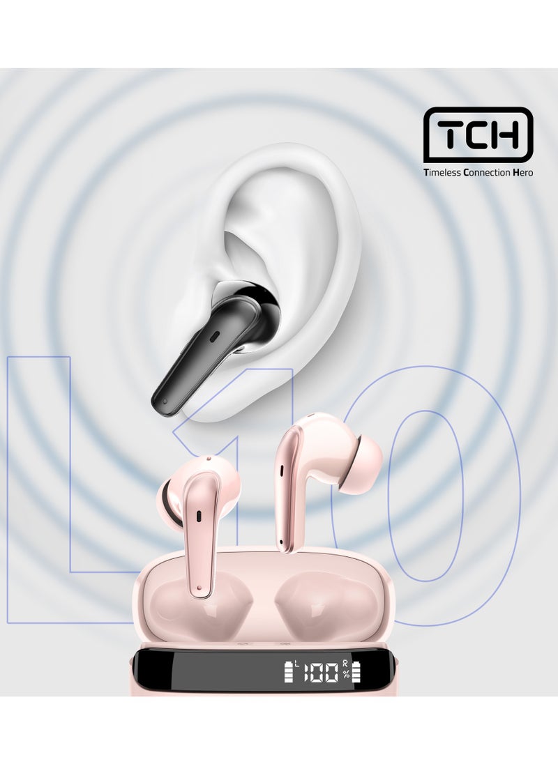 L10 ANC" Wireless Earbuds - Active Noise Cancellation, HiFi" Audio Sound Quality, Powerful Bass, Bluetooth with AI Calls, 4 Mics, IPX4 Waterproof, 8H Battery Life, LED Display, Smart Touch Controls
