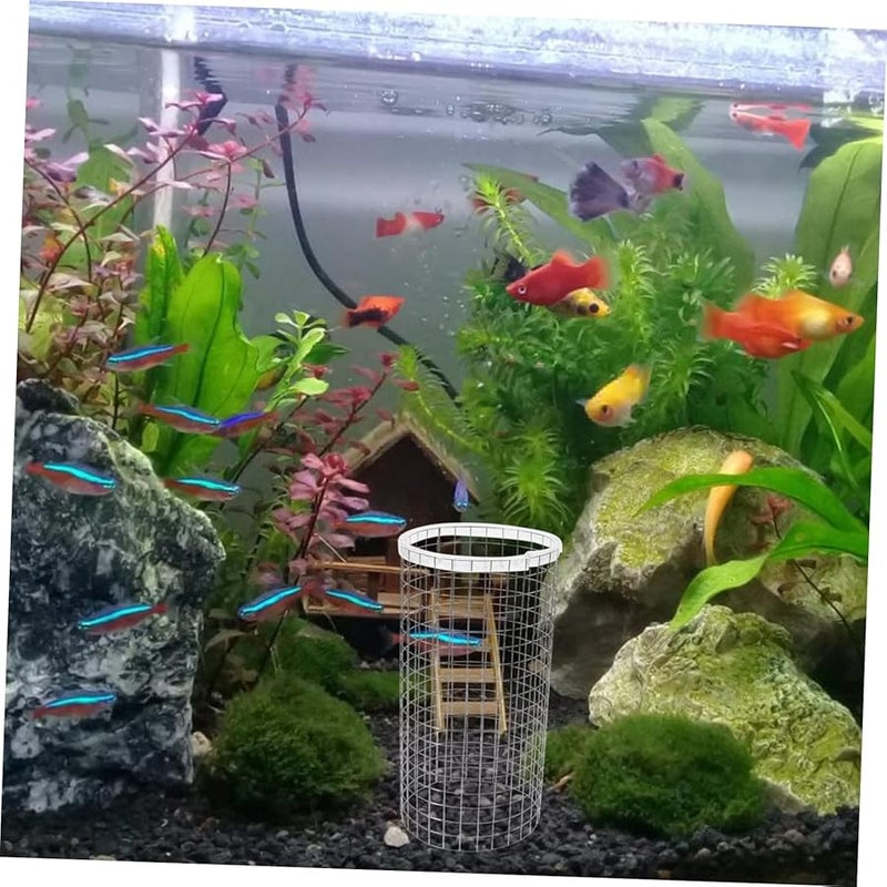 مخروط تربية أسماك حوض الحديد شبكة برميل التفريخ حاضنة الجمبري شبكة عزل واقية لأسماك الأنجل - Image 2