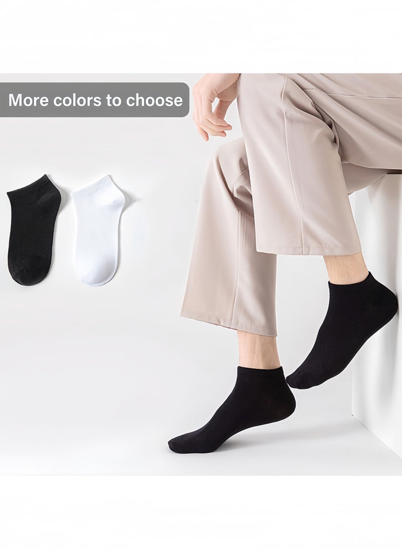 BELANO Men’s Ankle Socks, Breathable Mesh Cotton, 5 Pairs Lightweight Moisture-Wicking, Seamless Toe, Odor Control - Image 5