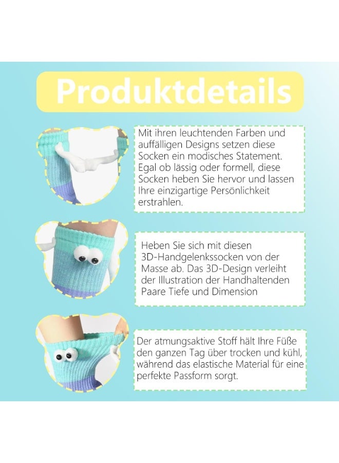 أوشيما 2 أجهزة كمبيوتر شخصية اليد عقد الجوارب مضحكة مع المغناطيسية، اليدين المغناطيسية عقد الجوارب، زوج مجنون منتصف الأنبوب الجوارب، مثالية لأي مناسبة مثل عيد الحب، هدية فكرة للعائلة، الأصدقاء، للرجال والنساء - Image 3