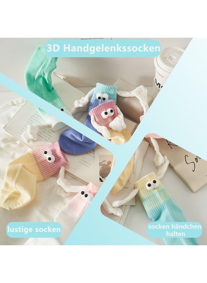 أوشيما 2 أجهزة كمبيوتر شخصية اليد عقد الجوارب مضحكة مع المغناطيسية، اليدين المغناطيسية عقد الجوارب، زوج مجنون منتصف الأنبوب الجوارب، مثالية لأي مناسبة مثل عيد الحب، هدية فكرة للعائلة، الأصدقاء، للرجال والنساء - Image 4