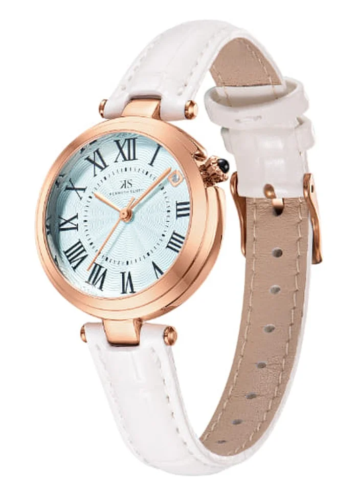 KENNETH SCOTT Kenneth Scott K24510-RLWL Women's Analog Display Watch & Polyurethane Strap White