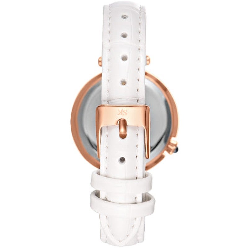 كينيث سكوت ساعة كينيث سكوت نسائية بعقارب وسوار بولي يوريثين أبيض - Image 4