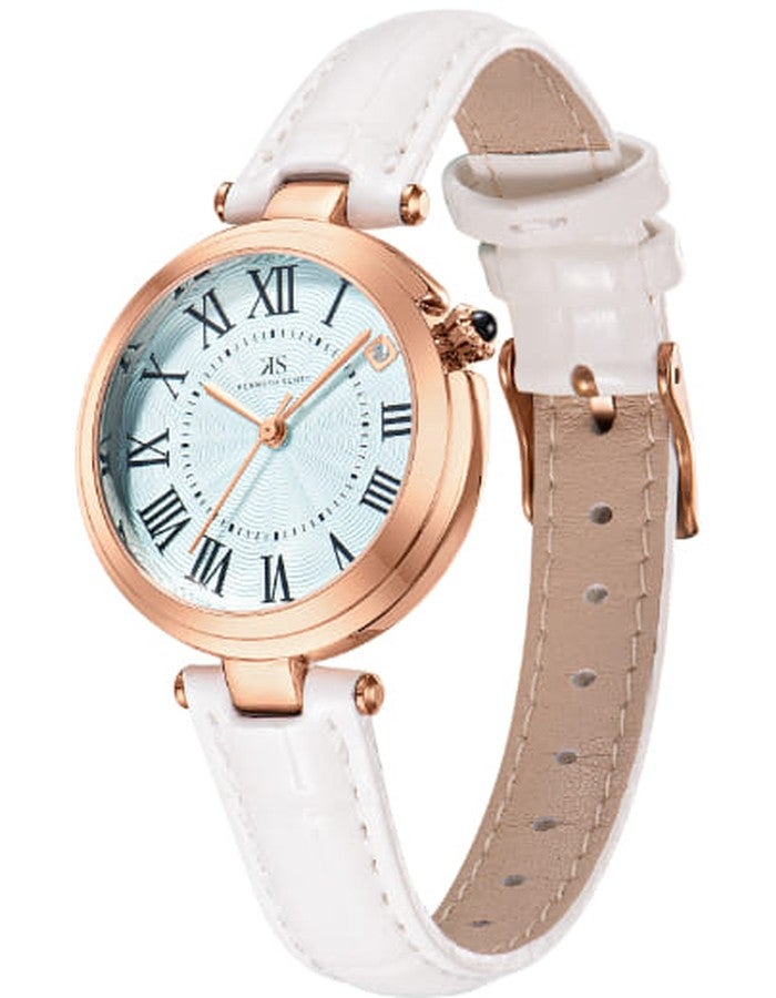 كينيث سكوت ساعة كينيث سكوت نسائية بعقارب وسوار بولي يوريثين أبيض - Image 3