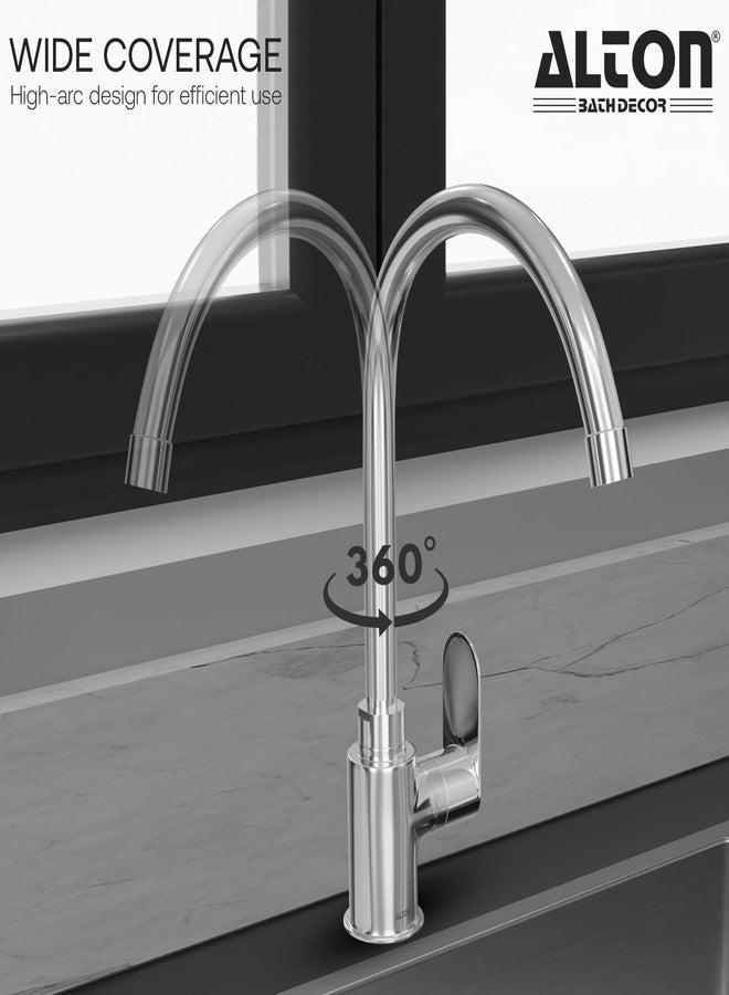ألتون خلاط حوض مطبخ ألتون EVA6715-JL، ذو ذراع واحد وفوهة دوارة 360 درجة | صنبور حوض المطبخ | حنفية المطبخ | صنبور لحوض المطبخ | صنابير | خلاط مطبخ - Image 3
