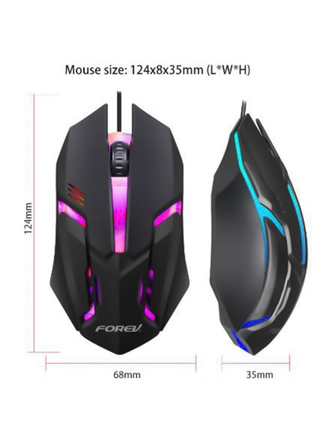 BURAQ FOREV FV136 1000dpi Wired Gaming RGB Lighted Mouse (Black)  - Image 2