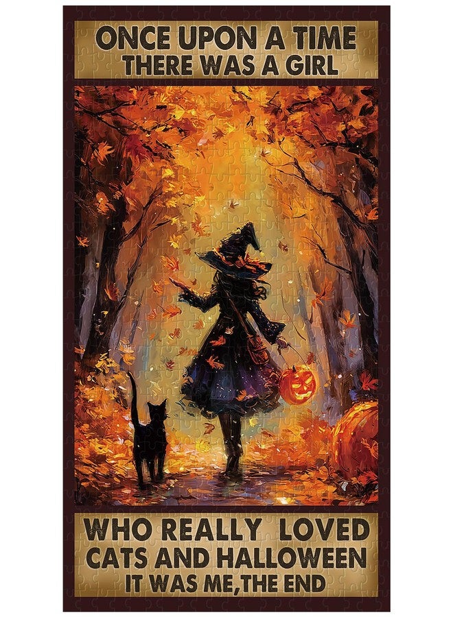 Artinhand 500 Piece Puzzle for Adults Halloween Black Witch Jigsaw Puzzles - Image 1
