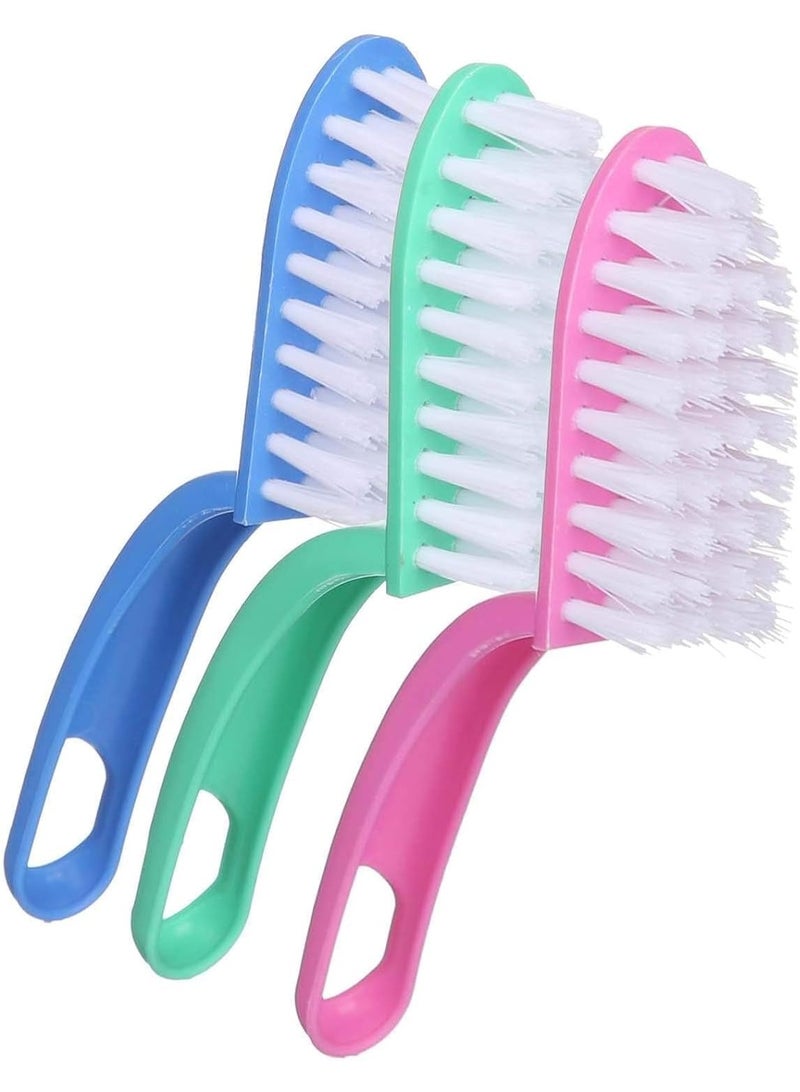 3-piece plastic fish cleaning brush set - multi-colored