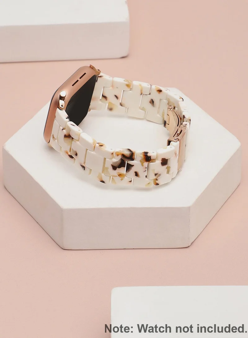 Haute Sauce  Textured Acrylic Apple Watch Strap For Women | 42mm/44mm/45mm for Women | Best Price UAE