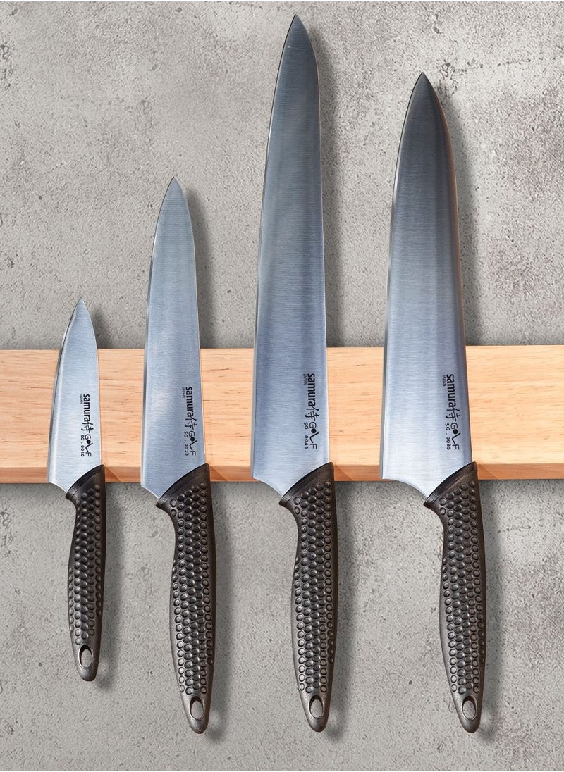 Samura - Samura Golf Set of 4 Kitchen Knives | Paring Knife, Utility Knife, Slicing Knife, Chef's Knife | Lightweight | Polypropylene Handle | Stainless Steel Blade | Corrosion Resistant | Manganese Coating - Image 1
