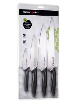 Samura Golf Set of 4 Kitchen Knives | Paring Knife, Utility Knife, Slicing Knife, Chef's Knife | Lightweight | Polypropylene Handle | Stainless Steel Blade | Corrosion Resistant | Manganese Coating - pzsku/ZEF6FE58340E30CE3346DZ/45/_/1719228244/ccca9896-0a08-48a7-93f8-802676fa8fad