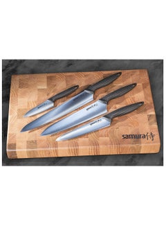 Samura Golf Set of 4 Kitchen Knives | Paring Knife, Utility Knife, Slicing Knife, Chef's Knife | Lightweight | Polypropylene Handle | Stainless Steel Blade | Corrosion Resistant | Manganese Coating - pzsku/ZEF6FE58340E30CE3346DZ/45/_/1719228317/76ae1c76-4683-4338-a624-82a13c8dd45b