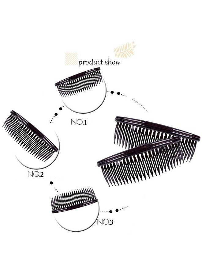 Fodattm Set Of 4 Large 5 Inches 24 Teeth Hair Side Comb French Hair Accessories Plastic Hair Clip Clamp For Men Women  - Image 3