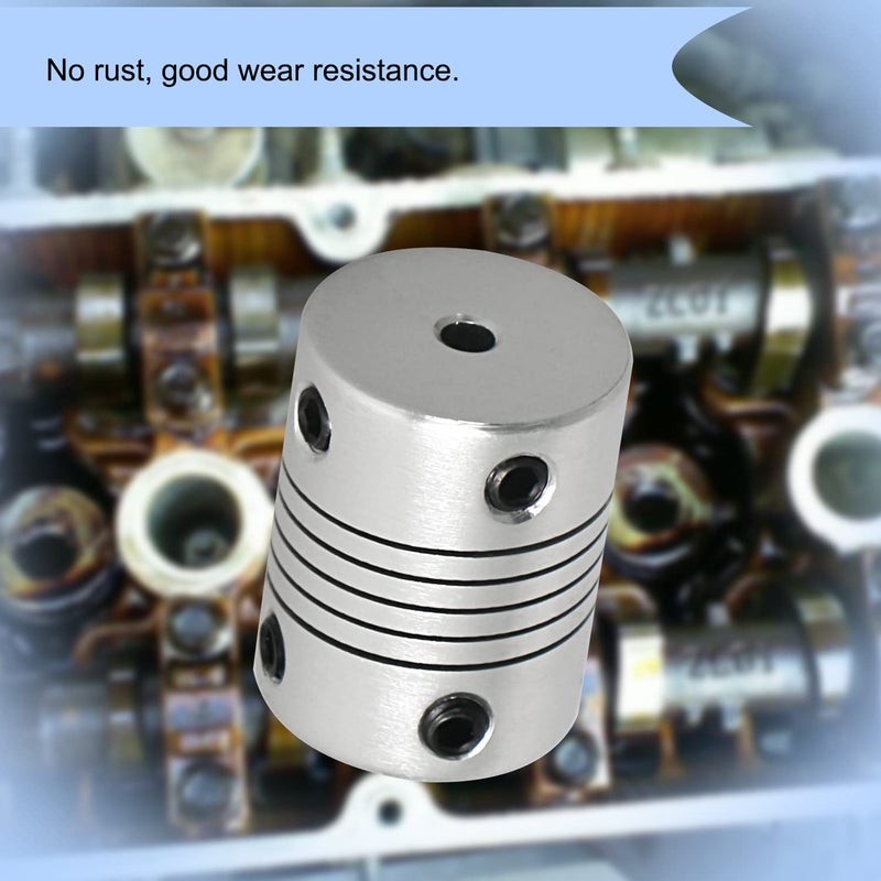 Aopin Flexible Beam Couplings 4mm to 6mm Flexible Coupler Shaft for 3D Printer, Length 25mm / 1" Motor Coupler Connector, Great Apply for Model Shaft, CNC Machine, Motor Guide, DIY Encoder 4 Pcs - Image 5