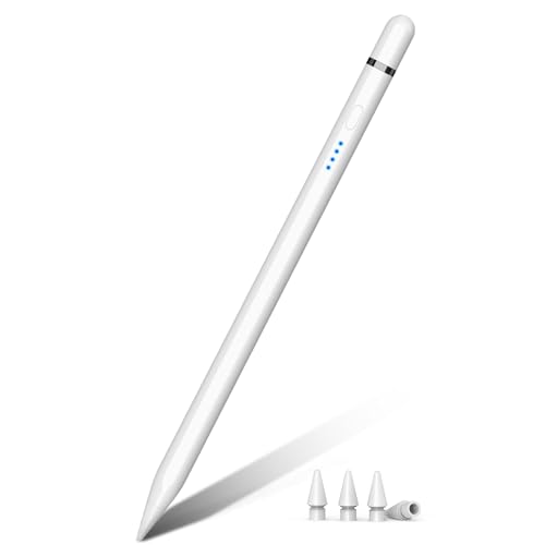 HATOKU Pencil 1st Generation for iPad A16 (2026-2018), Pencil USB C Fast Charging and Magnetic with Tilt Sensitivity & Palm Rejection for iPad Air 3/4/5/M2/M3, Mini 5/6/7, i-Pad 6-11, Pro 11/12.9"/M4 (White) - Image 1