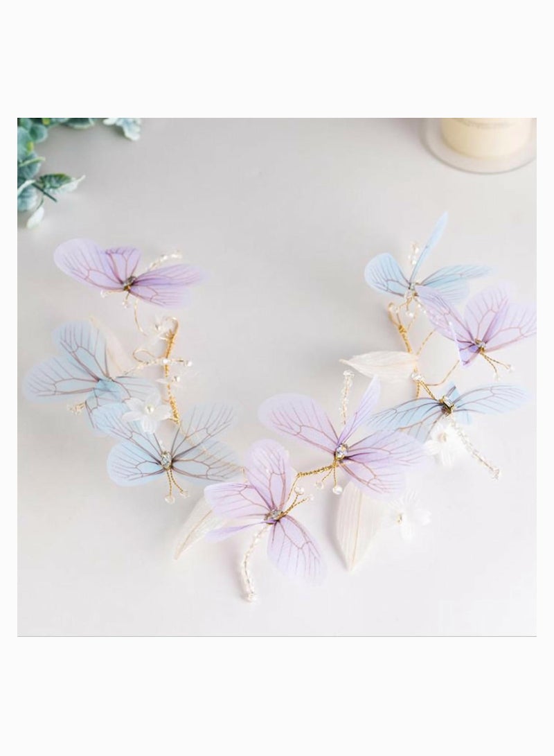 Loquat Hairband Wreath Girls,  Wedding Boho Floral Crown, Elastic Ribbon Colored Headband, Hair Band, Wedding Hair Wreath Flowers, Headdress Headbands Garland Ladies Adjustable - Image 5