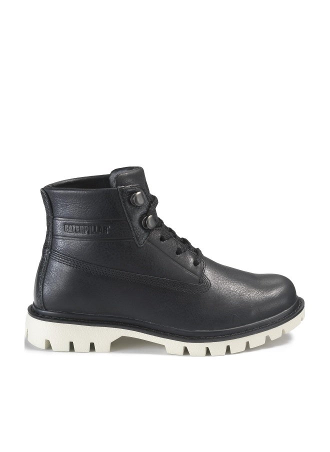 Caterpillar Basis Ankle-High Fashion Boot for Boys - Durable Leather with Lace-Up Closure - Image 1