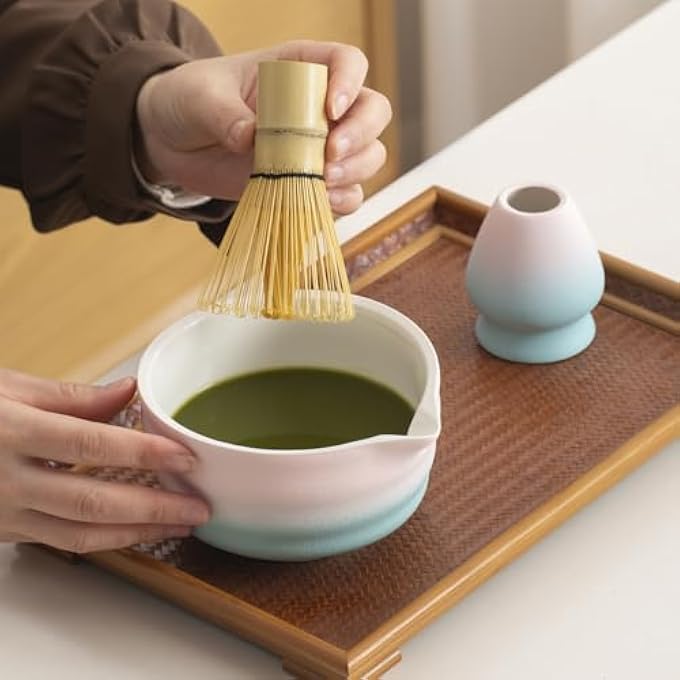 Exrp Matcha Whisk Set  Matcha Bowl And Bamboo Matcha Whisk Scoop Spoon Sifter Whisk Holder 8Pcs Perfect Matcha Starter Kit For Matcha Tea Ceremony - Image 5