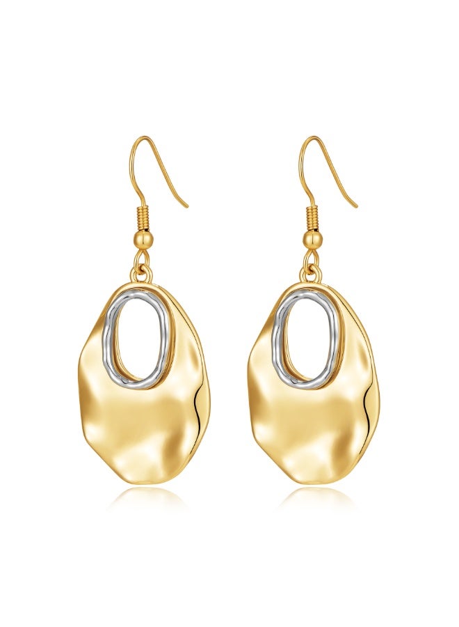 Field 24k Gold-Plated earrings  Luxury Gold Earrings | Arabian Elegance, Meticulous Craft - Euro-American INS Style - Image 2