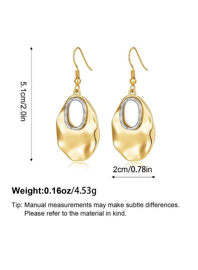 حقل أقراط مطلية بالذهب عيار 24 - أقراط ذهبية فاخرة | أناقة عربية، صنعة متقنة - أنماط إنستغرام الأوروبية الأمريكية - Image 5